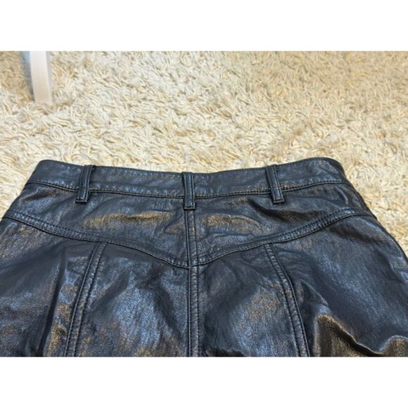 Wilfred Rebel Vegan Leather Pant 2 Black High Rise Straight Leg - Picture 6 of 9